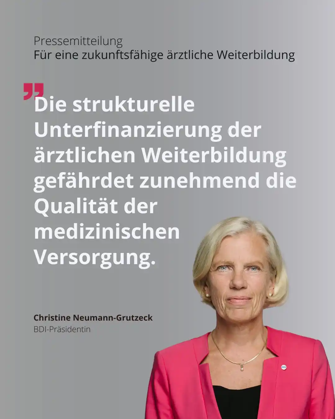 Image from Berufsverband Deutscher Internistinnen und Internisten e.V. (BDI): Die gesetzlich vorgeschriebene Finanzierung der mit der ärztlichen Wei...