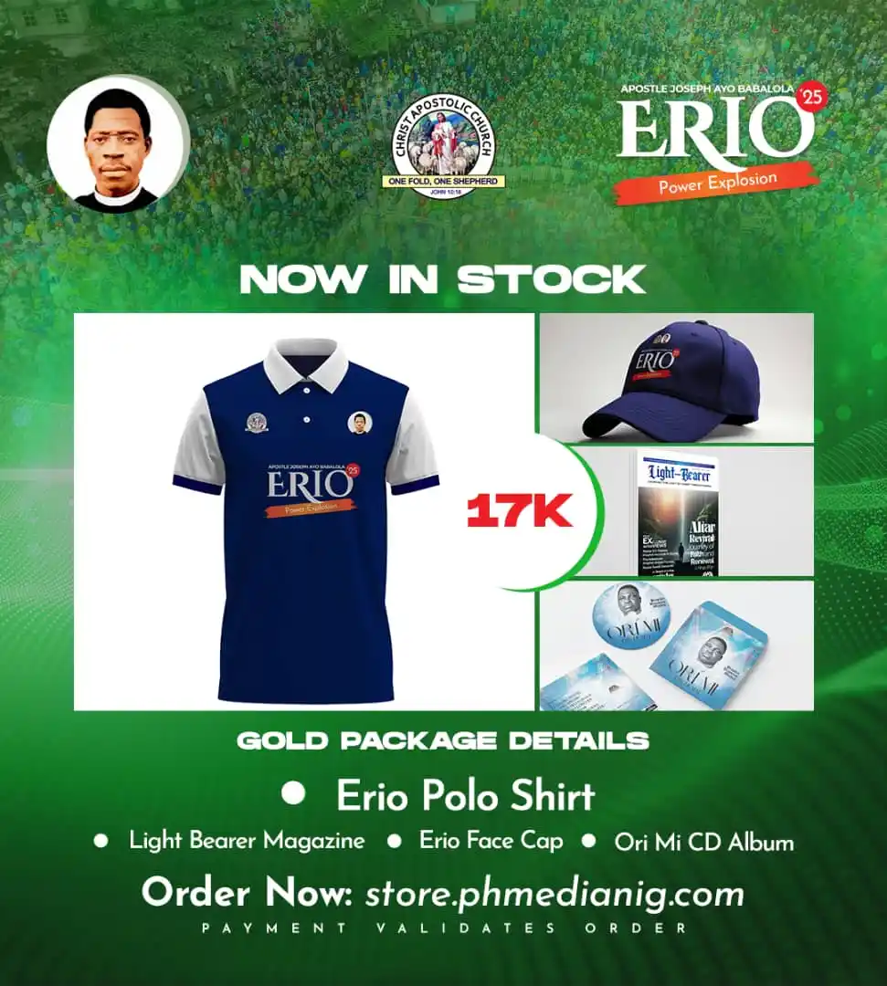 Image from Prophet/Evang. Hezekiah Oladeji: Erio 2025 Gold Package is here — because royalty wears purpose. 👑 ⠀ R...