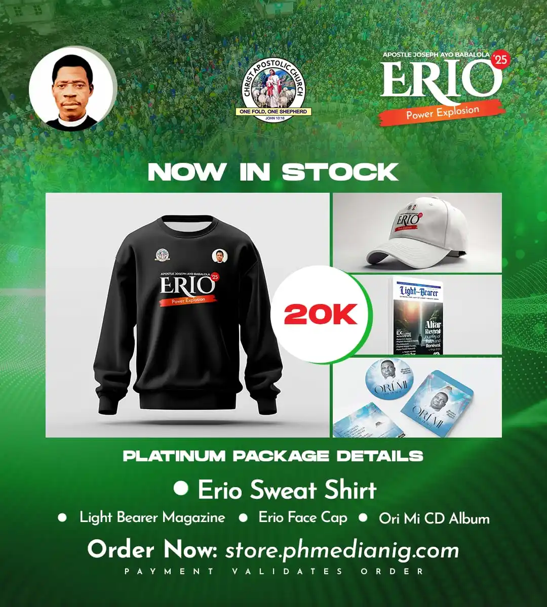 Image from Prophet/Evang. Hezekiah Oladeji: Erio 2025 Platinum Package is here — because royalty wears purpose. ⠀...