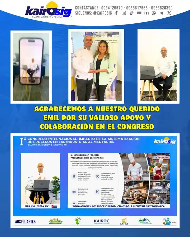 Image from Kairosig Formación & Proyectos: Extendemos nuestro más profundo agradecimiento al MBA. Emil Viera, Ing...