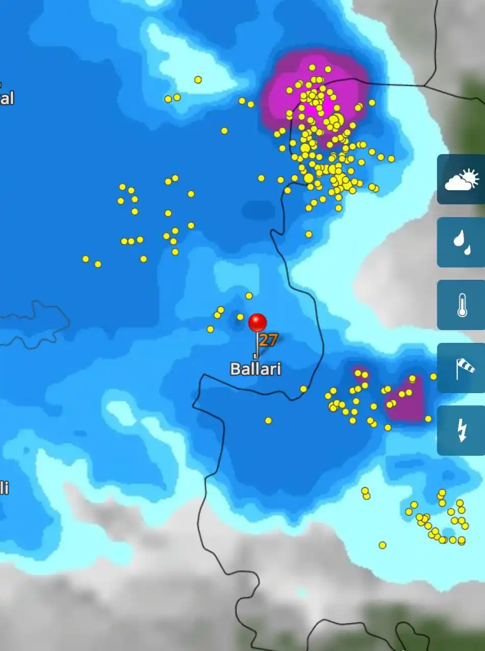 Image from Ballari-Hospet-Koppal Updates: Good rain across KA- AP borders Ballari, sandur , Siruguppa, Hospet, k...