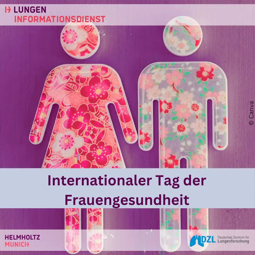 Image from Lungeninfo @Helmholtz Munich: Guten Tag, heute ist der Internationale Tag der Frauengesundheit 👩👩...
