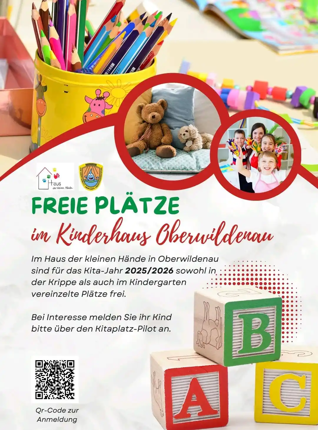 Image from Der Bürgermeister informiert - Aktuelles aus Luhe-Wildenau: Im *Kinderhaus Oberwildenau* sind für das nächste KITA-Jahr *vereinzel...