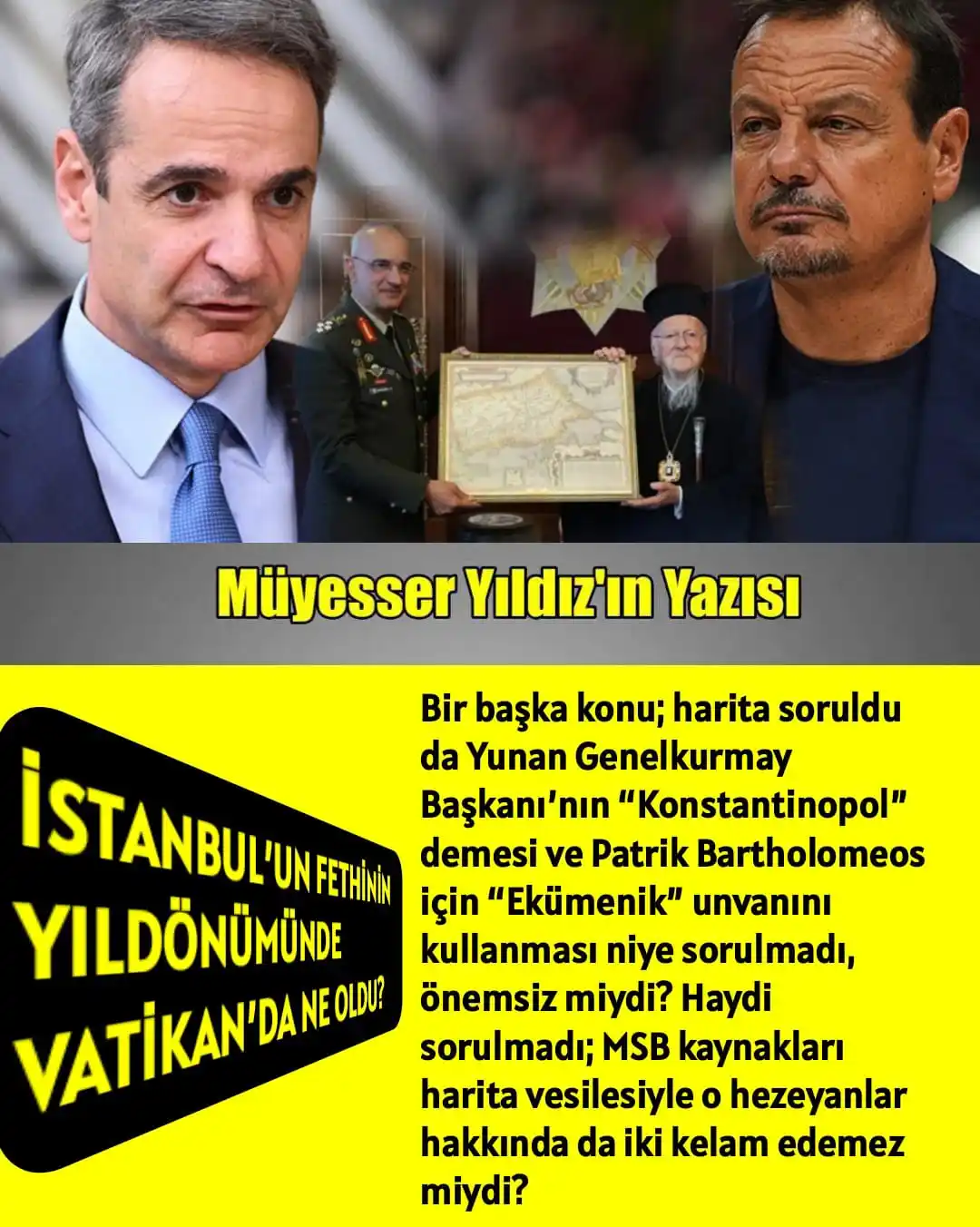 Image from ÜLKÜ PINARI: İSTANBUL’UN FETHİNİN YILDÖNÜMÜNDE VATİKAN’DA NE OLDU? İstanbul’un fe...