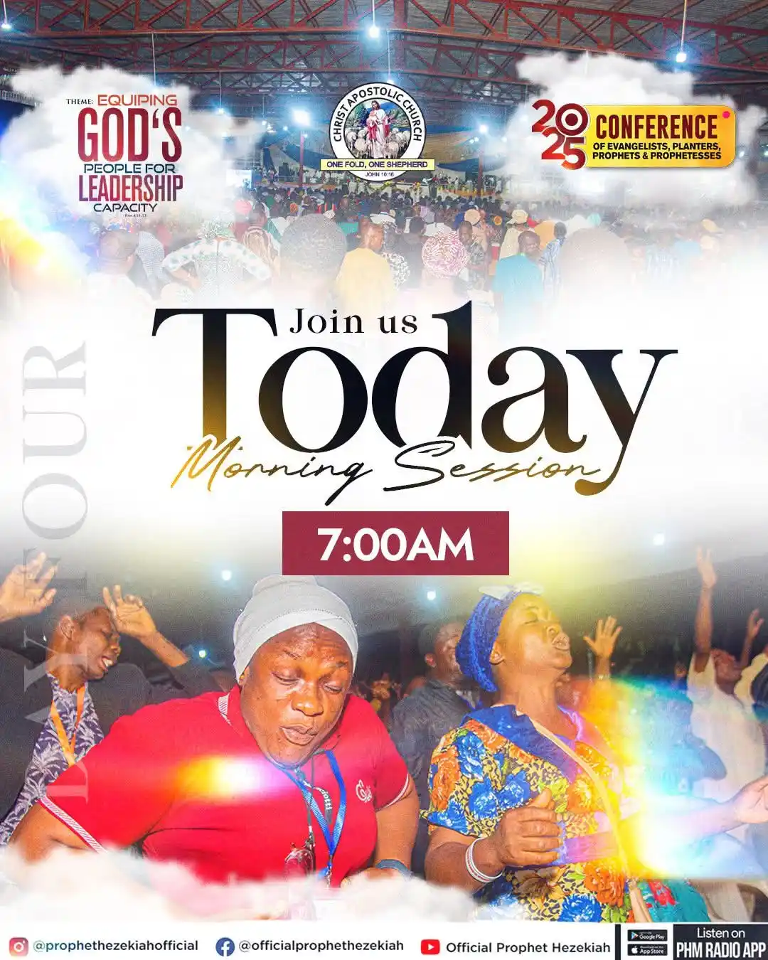 Image from Prophet/Evang. Hezekiah Oladeji: 📢 JOIN US THIS MORNING – SESSION STARTS AT 7:00 AM SHARP! Rise early...
