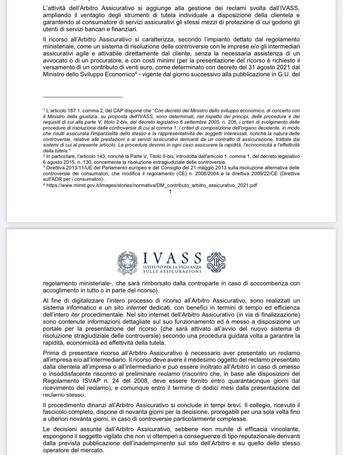 Image from IO Assicuro: L' IVASS pubblica le nuove regole operative per l’Arbitro Assicurativo...