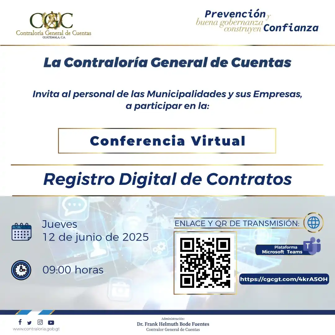 Image from Contraloría General de Cuentas GT 🇬🇹: La Contraloría General de Cuentas invita al personal de las Municipali...