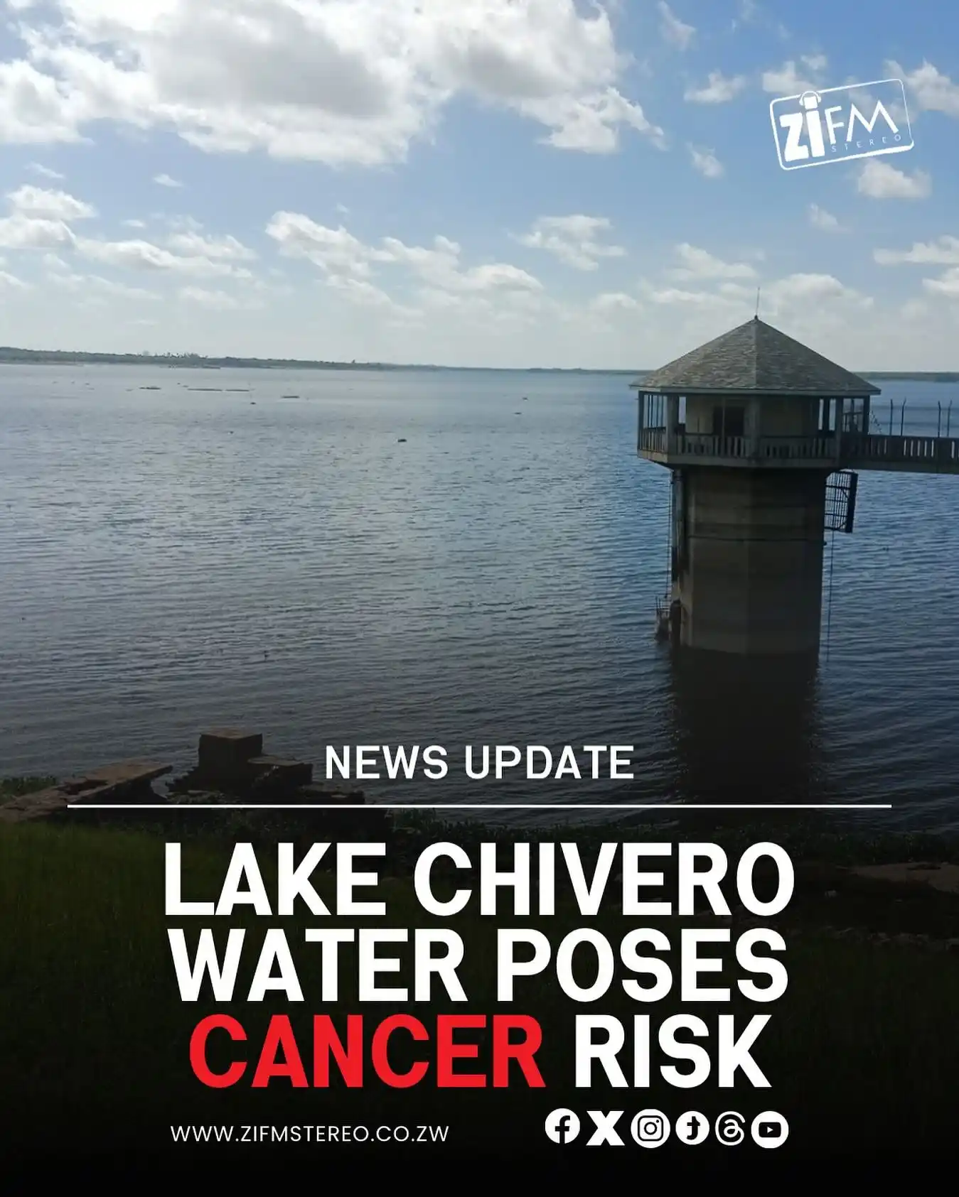 Image from ZimSphere: *Lake Chivero water poses Cancer Risk* An expert has revealed that w...