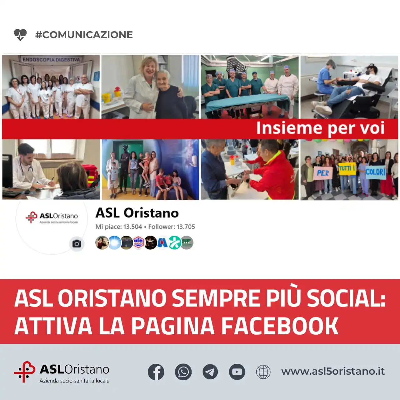 Image from Asl Oristano: 📣 L'Asl di Oristano torna sul social più popolare e diffuso, Facebook...