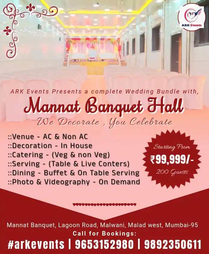 Image from ARK | Tourism - Events - Education: *Mannat Banquet Wedding Offer* _Starting from ₹99,999/- for 200 Guests...