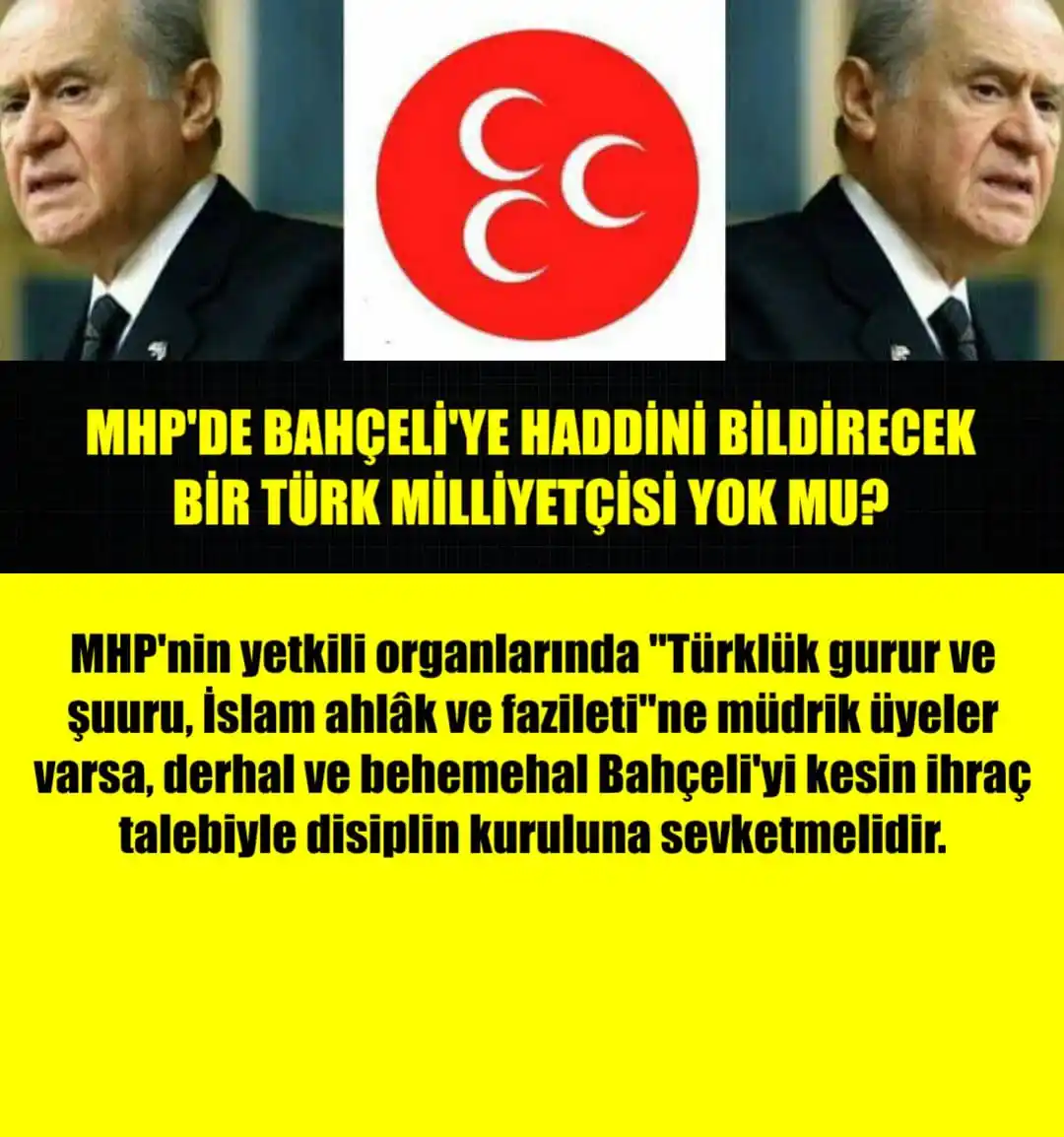 Image from ÜLKÜ PINARI: MHP'DE BAHÇELİ'YE HADDİNİ BİLDİRECEK BİR TÜRK MİLLİYETÇİSİ YOK MU? Bö...