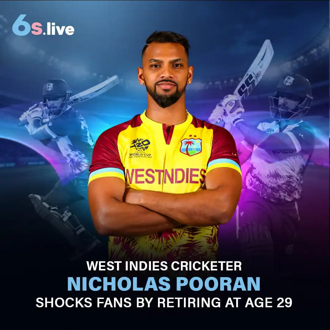 Image from Six6s - India: 🔴 Nicholas Pooran has made a shocking announcement by retiring from i...
