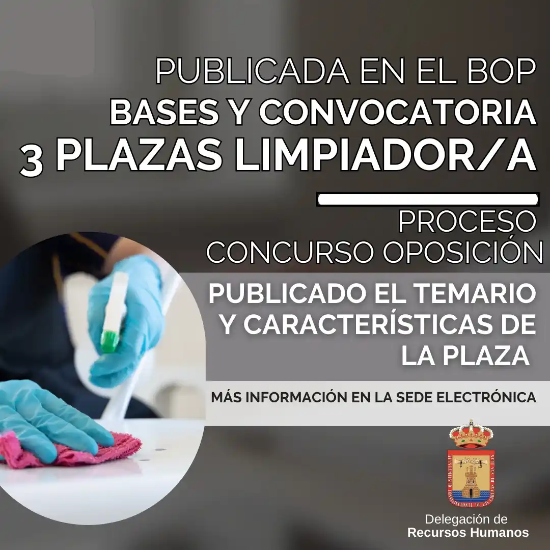 Image from Ayuntamiento de Las Cabezas de San Juan: 🧼📢 ¡NUEVA OPORTUNIDAD DE EMPLEO PÚBLICO! Ya están publicadas en el ...