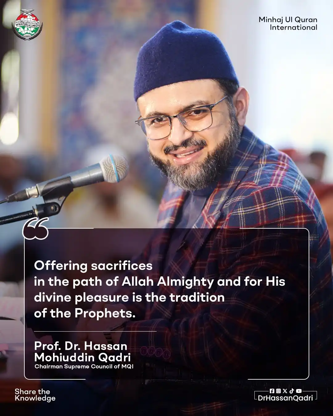 Image from Prof. Dr. Hassan Mohi-ud-Din Qadri: Offering sacrifices in the path of Allah Almighty and for His divine p...