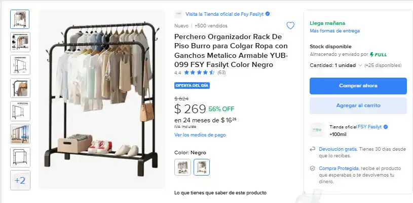 Image from Ofertas Increibles: 👗 ORDENA TU ROPA CON ESTILO 👚 🎁 Mercado Libre: Perchero Organizador...