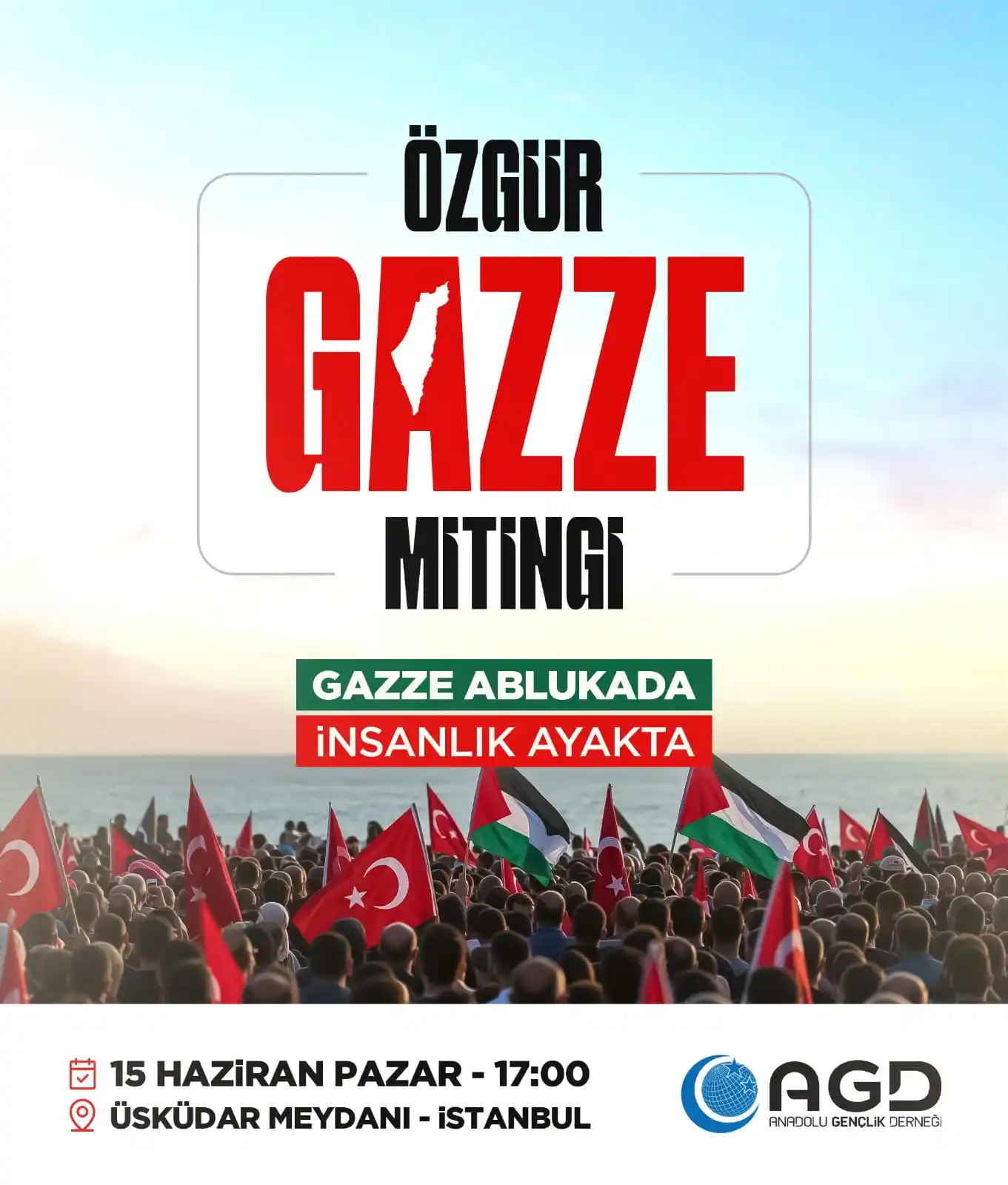 Image from AGD İstanbul: Özgür Gazze Mitingi 🇵🇸🇹🇷 <a class="text-blue-500 hover:underline ...