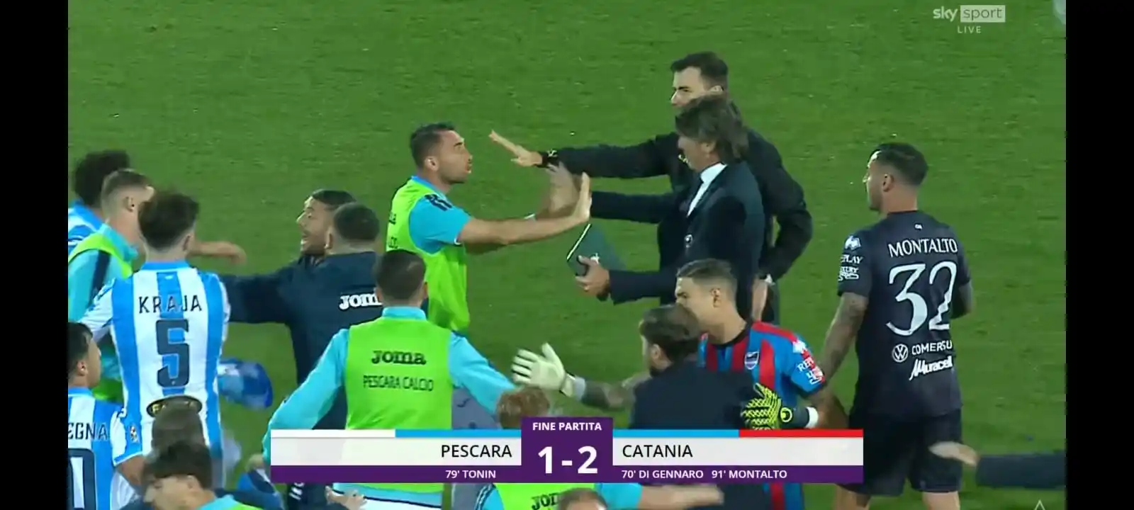 Image from Qui Si Tifa Solo Calcio Catania 🔴🔵: Partita finita, Pescara 1-2 Catania, l'impresa non riesce: Niente imp...