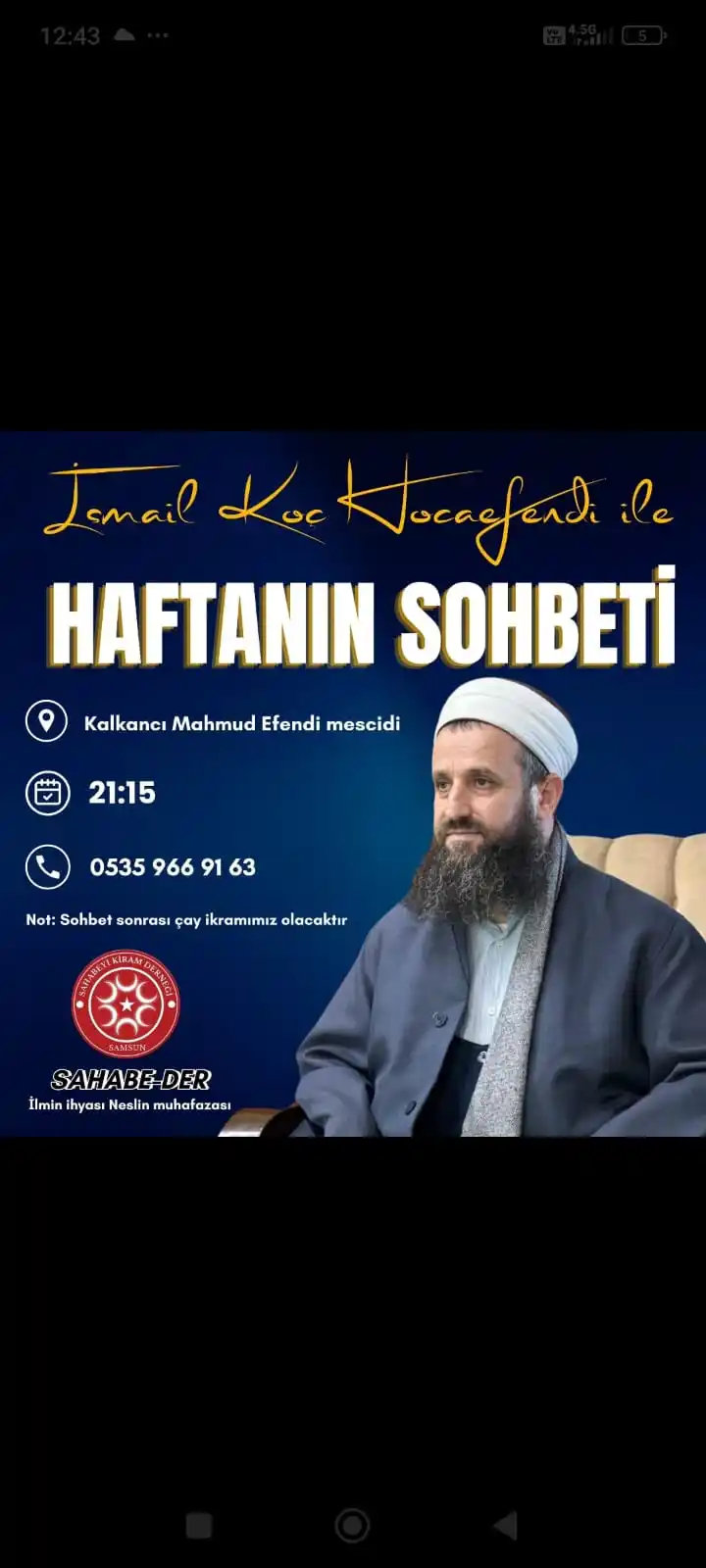 Image from HALİDİ İLİM HİZMET VE YARDIMLAŞMA DERNEĞİ: *Perşembe Sohbeti* Kıymetli Müslümanlar.Bu akşam Vezirköprü olarak,Sa...