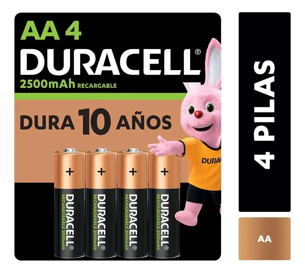 Image from Big Promo do Dia - Ofertas 💰🇧🇷🇨🇳: Pilha Recarregável Aa Pequena 2500mah Duracell Com 4 Un 🔥  De: R$104,...