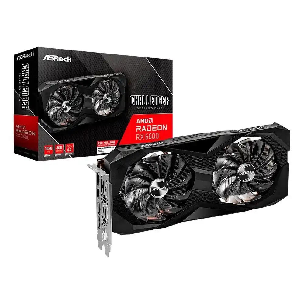 Image from Big Promo do Dia - Ofertas 💰🇧🇷🇨🇳: Placa de Vídeo RX 6600 CLD 8G ASRock AMD Radeon, 8GB, GDDR6 - 90-GA2RZ...