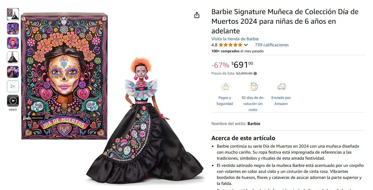 Image from Ofertas Increibles: 🔥🔥 ¡PRECIO MAS BAJO! 🔥🔥 ☘️ Amazon: Barbie Signature Muñeca de Cole...