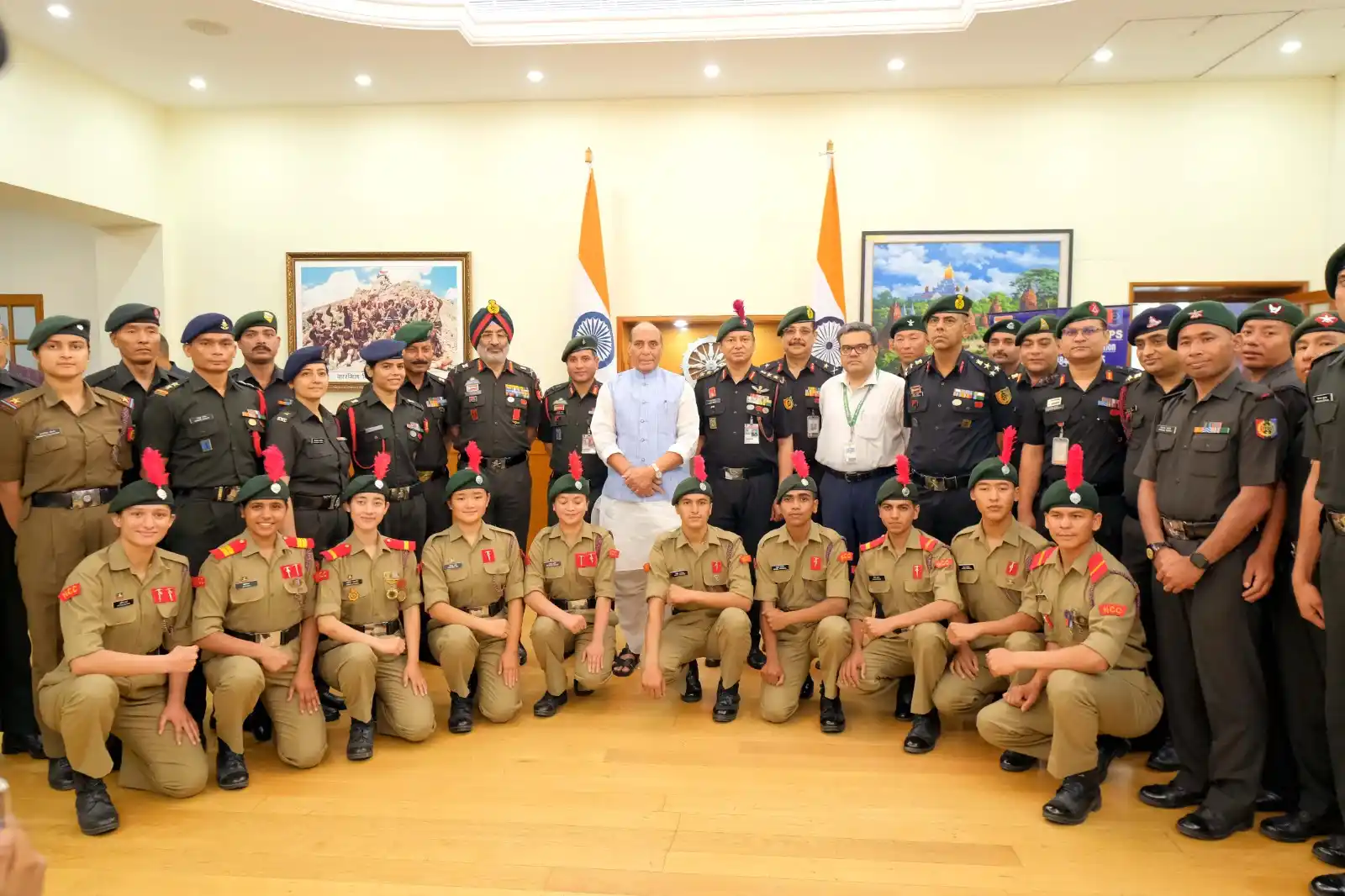 Image from Major Madhan Kumar: Raksha Mantri Shri Rajnath Singh today felicitated the NCC Mountaineer...