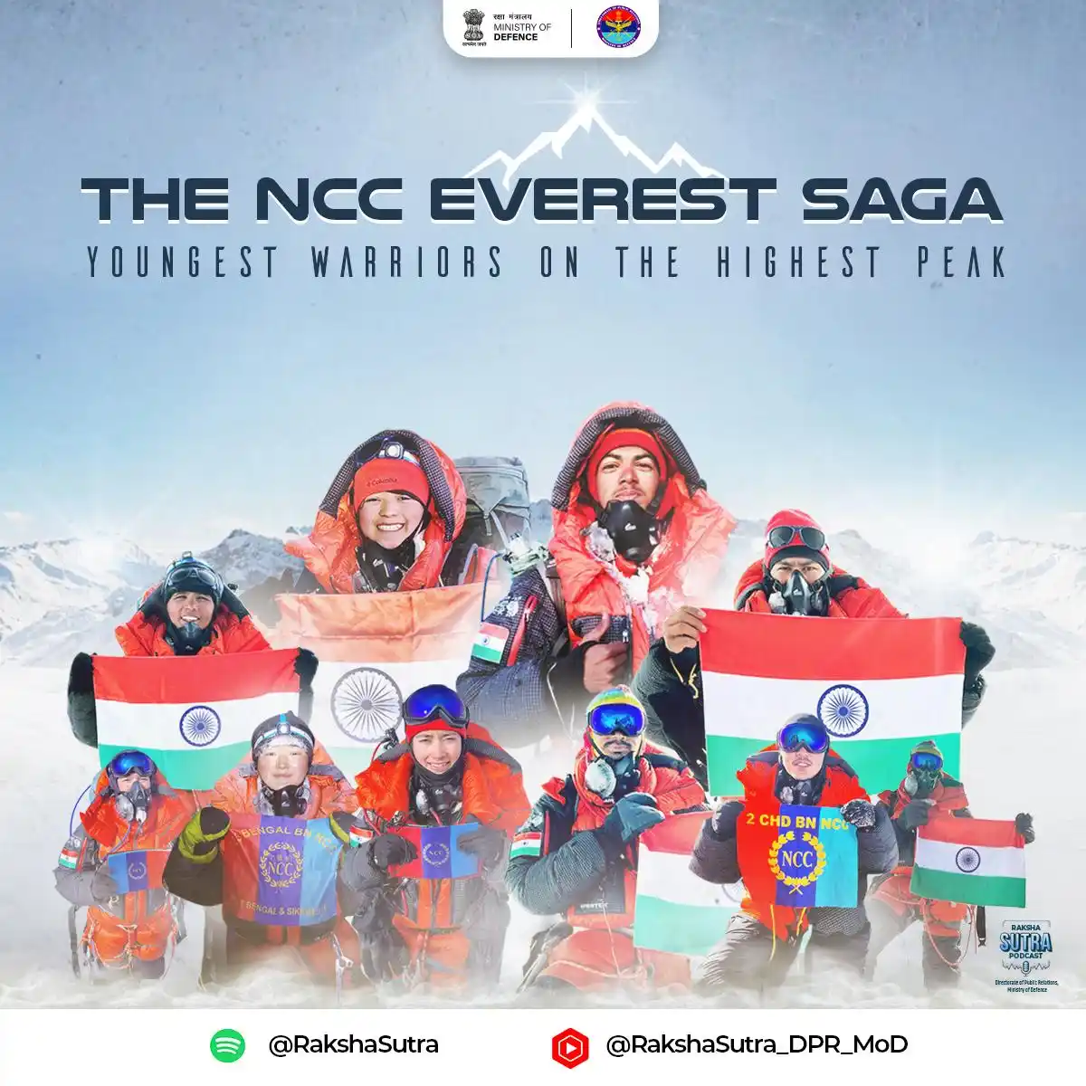 Image from Major Madhan Kumar: *🎙️ Raksha Sutra | The NCC Everest Saga 🇮🇳*  The extraordinary tale...