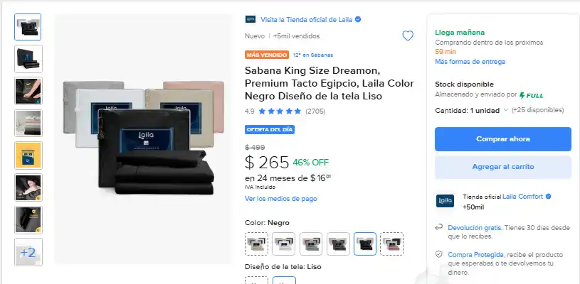 Image from Ofertas Increibles: 🛌 SUEÑA Y DESCANSA CON ESTILO. 🖤 🎁 Mercado Libre: Sabana King Size ...