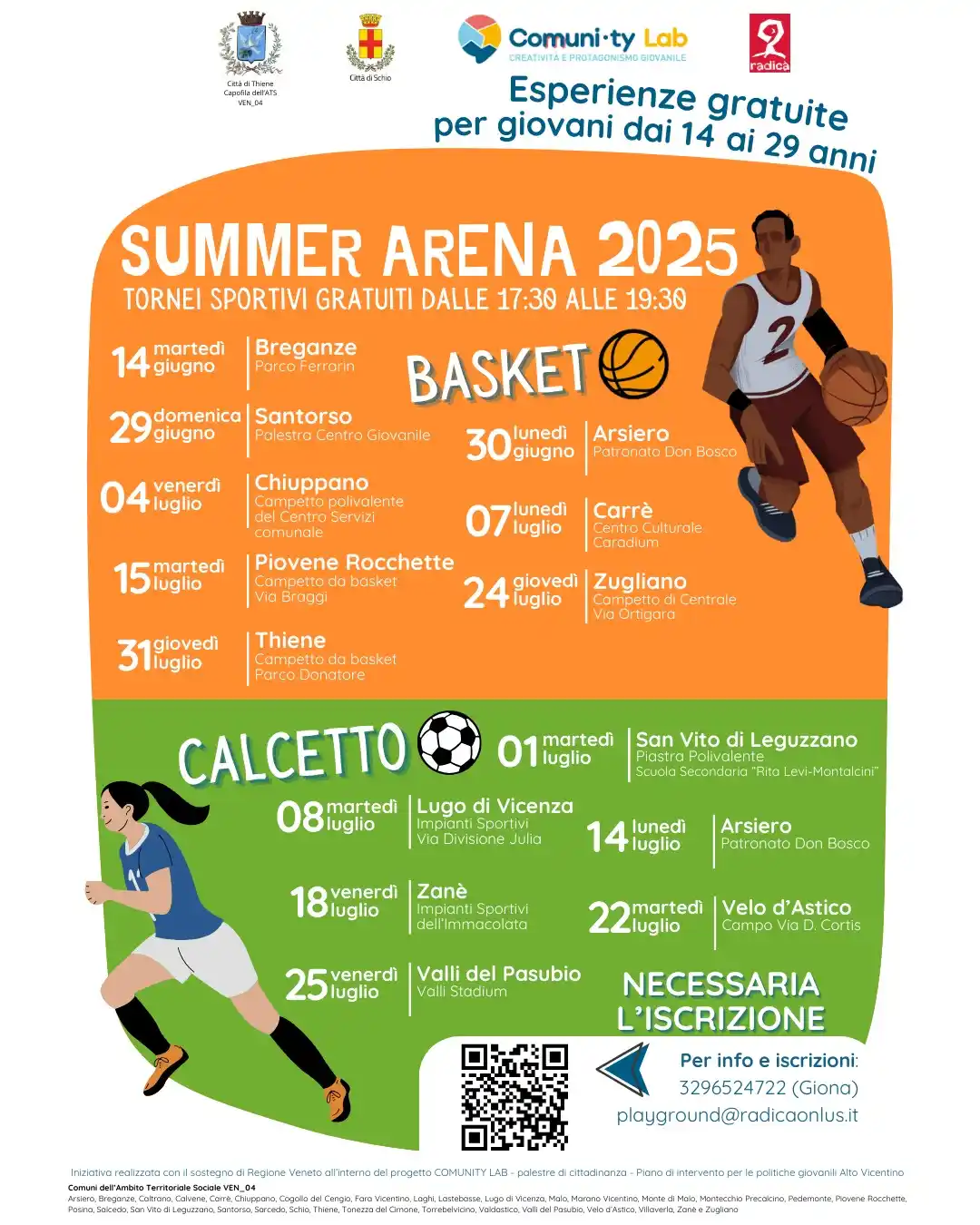 Image from Comune di Zugliano: *SUMMER ARENA* *tornei sportivi gratuiti di basket e calcetto* ❤️Ami...