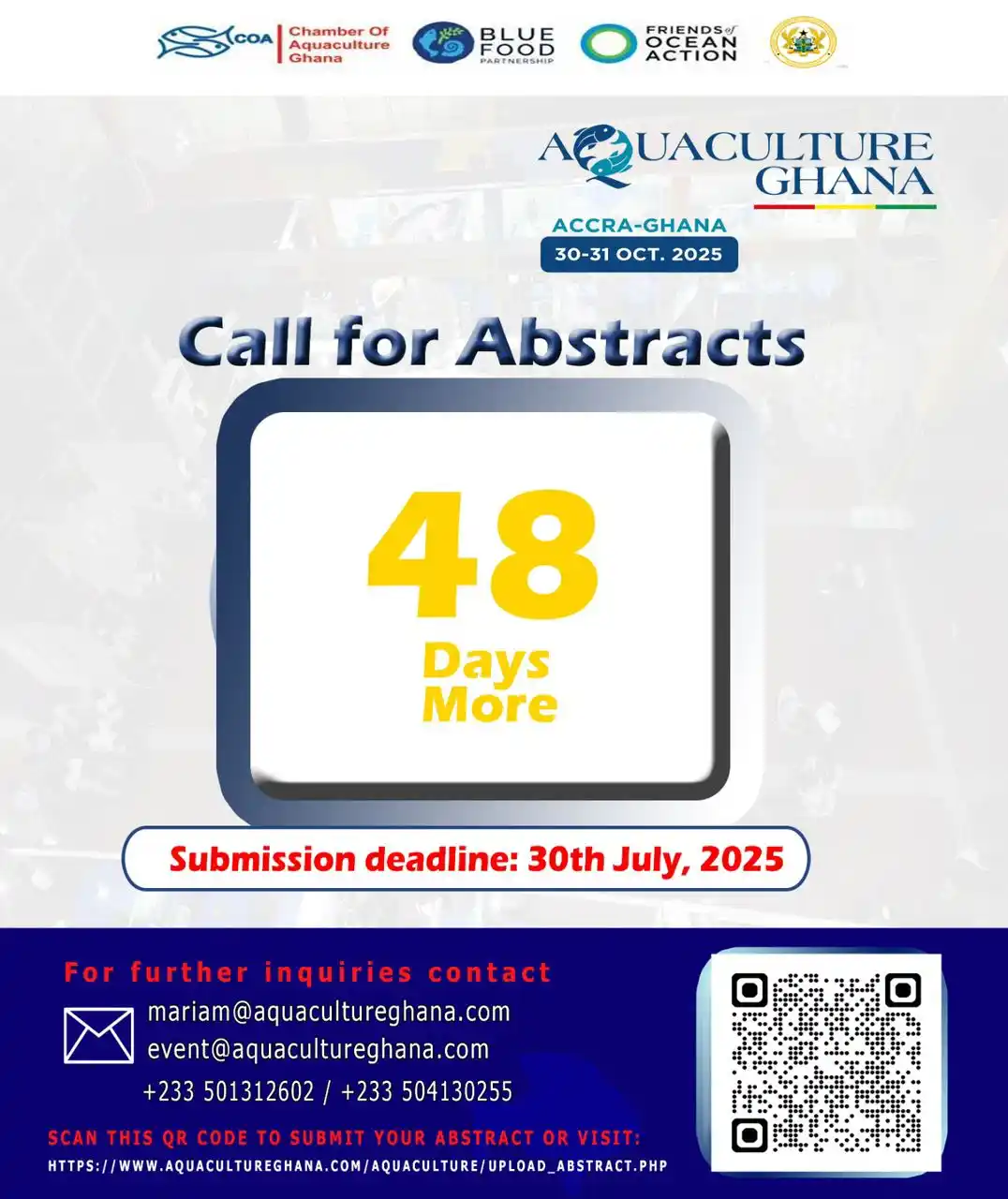Image from Chamber of Aquaculture Ghana: The deadline to submit your abstract for <a class="text-blue-500 hover...