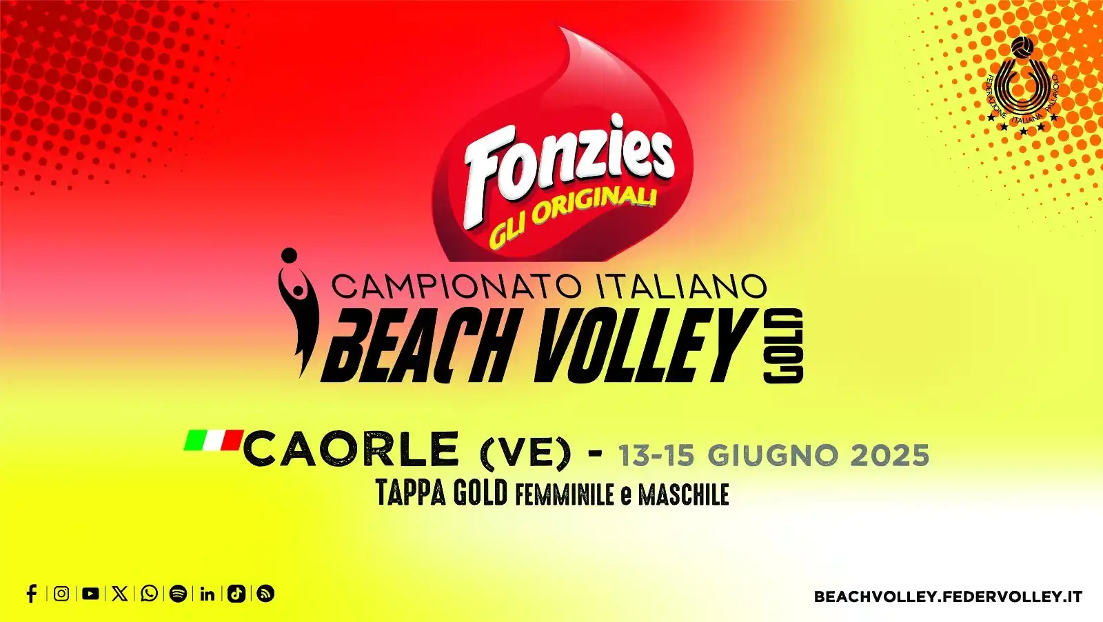 Image from Federazione Italiana Pallavolo: 🌞 *VENERDÌ A CAORLE AL VIA IL CAMPIONATO ITALIANO ASSOLUTO FONZIES 20...