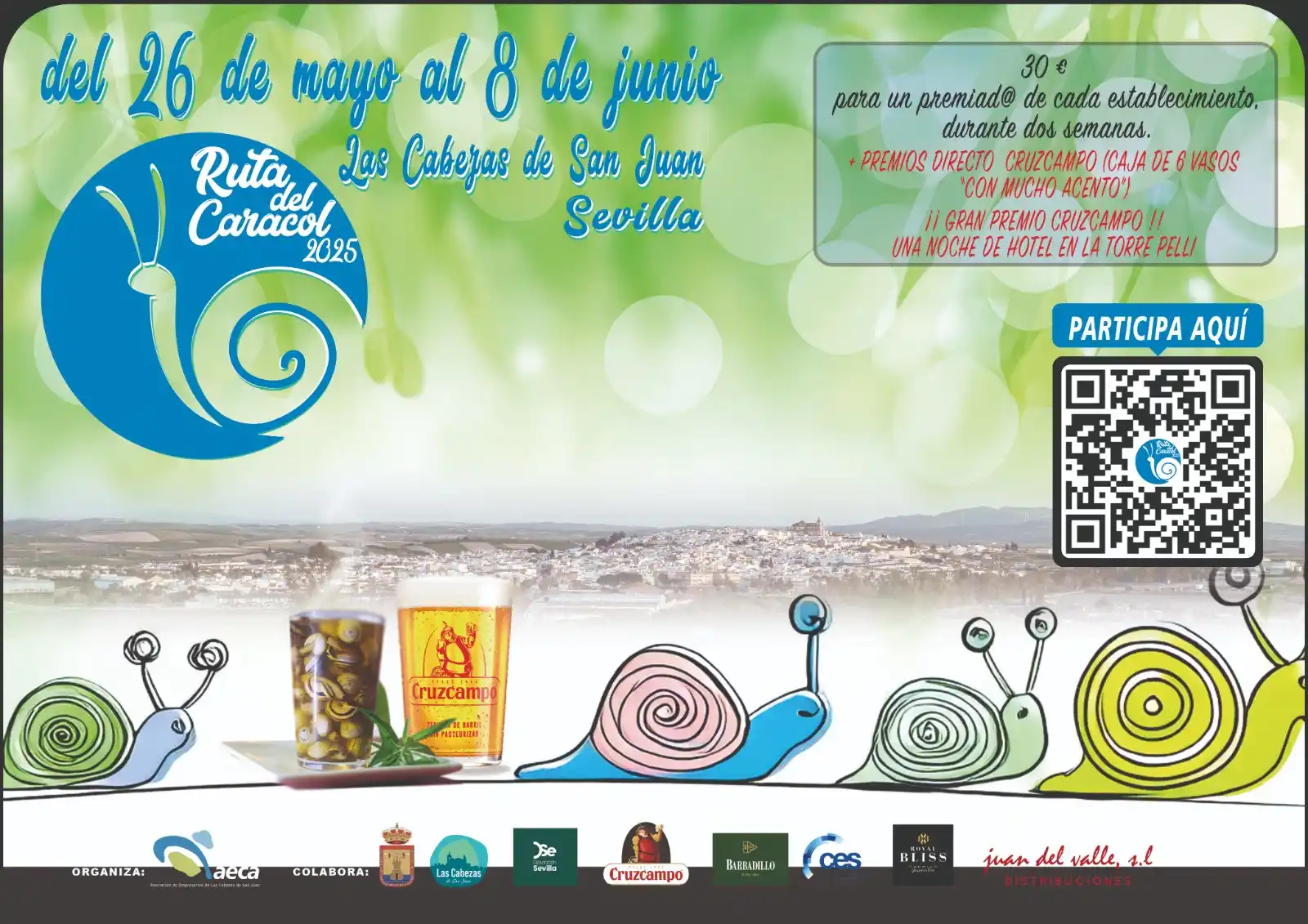 Image from Ayuntamiento de Las Cabezas de San Juan: 🐌✨ ¡Vuelve la Ruta del Caracol 2025 a Las Cabezas de San Juan! 📅 Del...