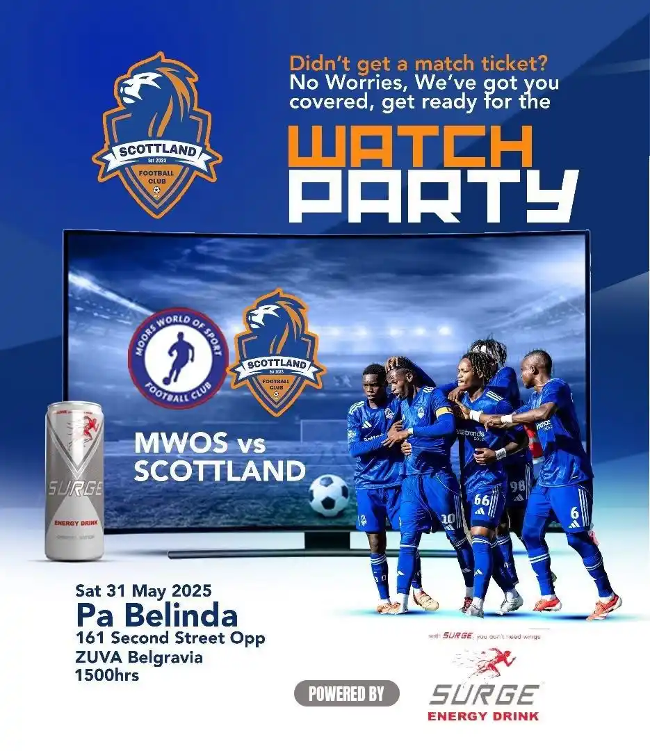 Image from Scottland Official CHANNEL: WATCH PARTY TODAY! ⚽️🔥🎉 Those not travelling to Ngoni Stadium today...