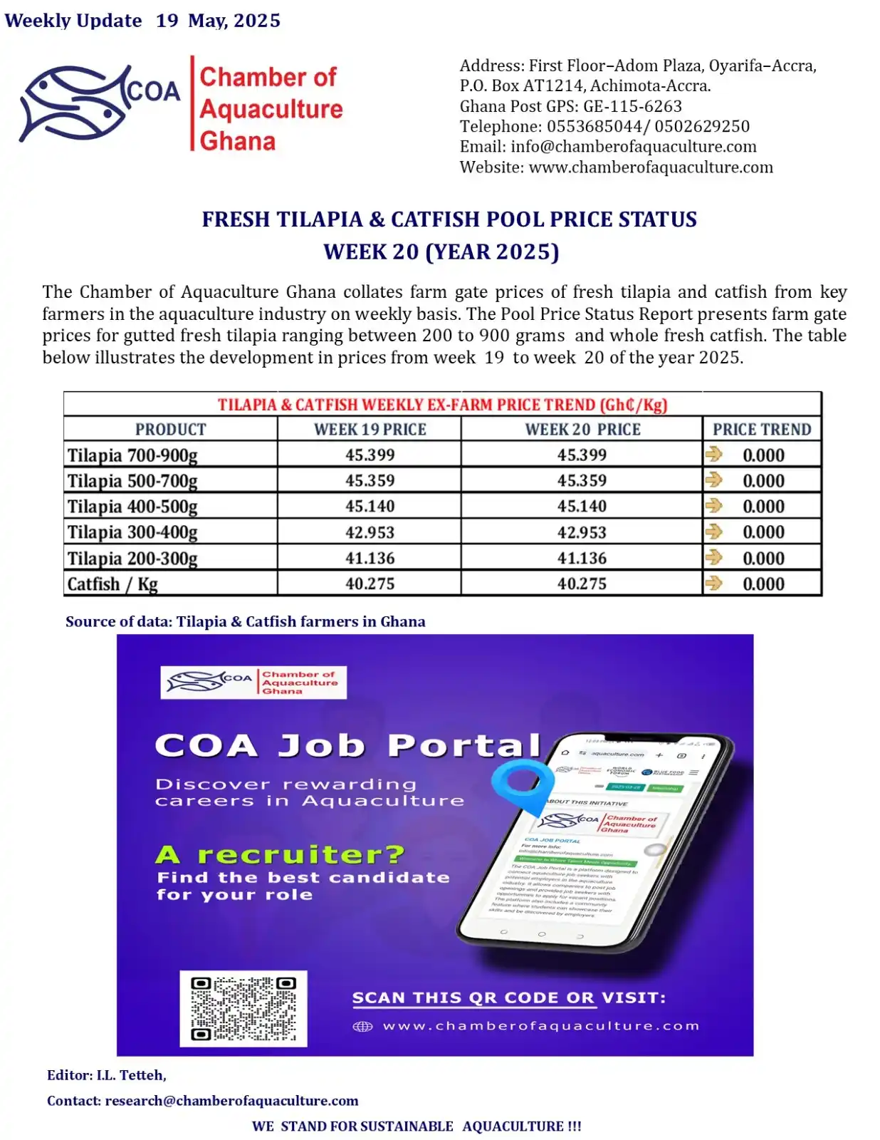 Chamber of Aquaculture Ghana post