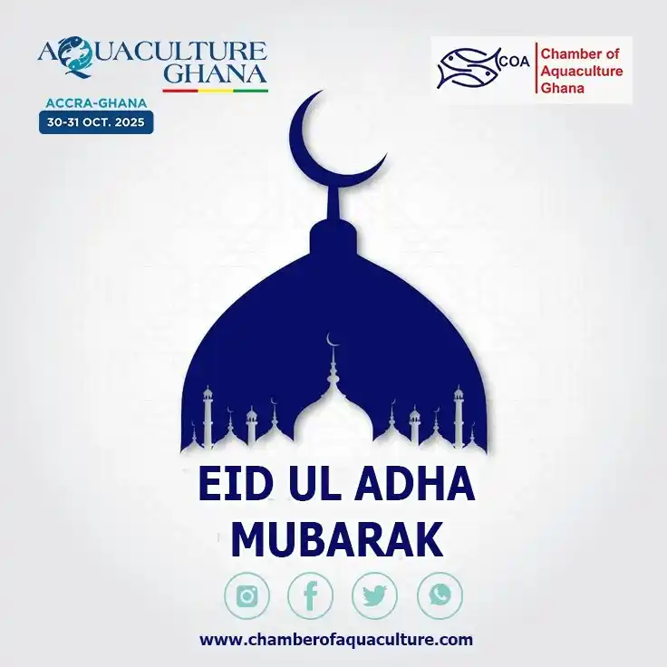 Image from Chamber of Aquaculture Ghana: Wishing you a blessed Eid Al-Adha! May this joyous occasion bring you ...