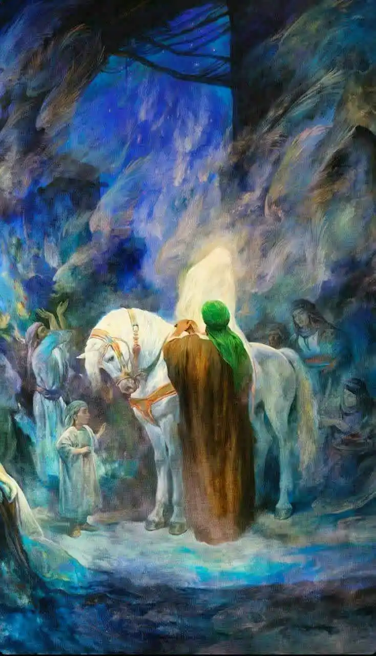 Image from HAJFATI: ✅زندگی متعالی 🔻ازدواج دو دریای علم و دریای نبوت یعنی امیرالمؤمنين عل...