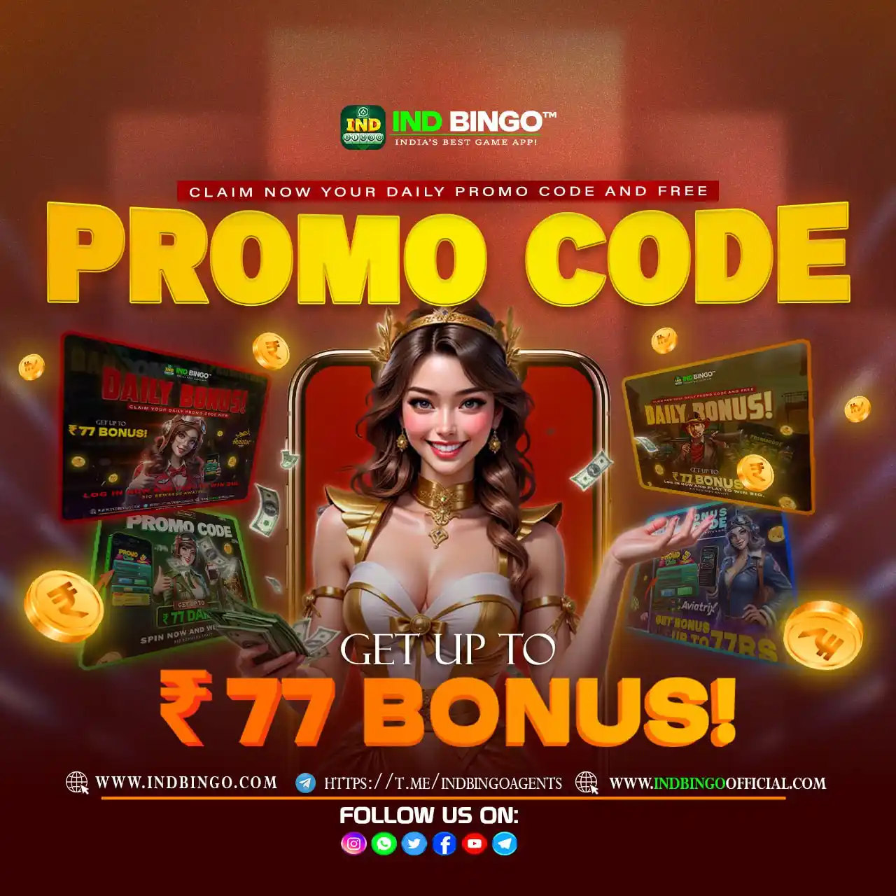 Image from INDbingo Official: 1️⃣ FIRST DEPOSIT BOOST 📌 ✨ Unlock up to 1️⃣6️⃣0️⃣% reward instantly!...