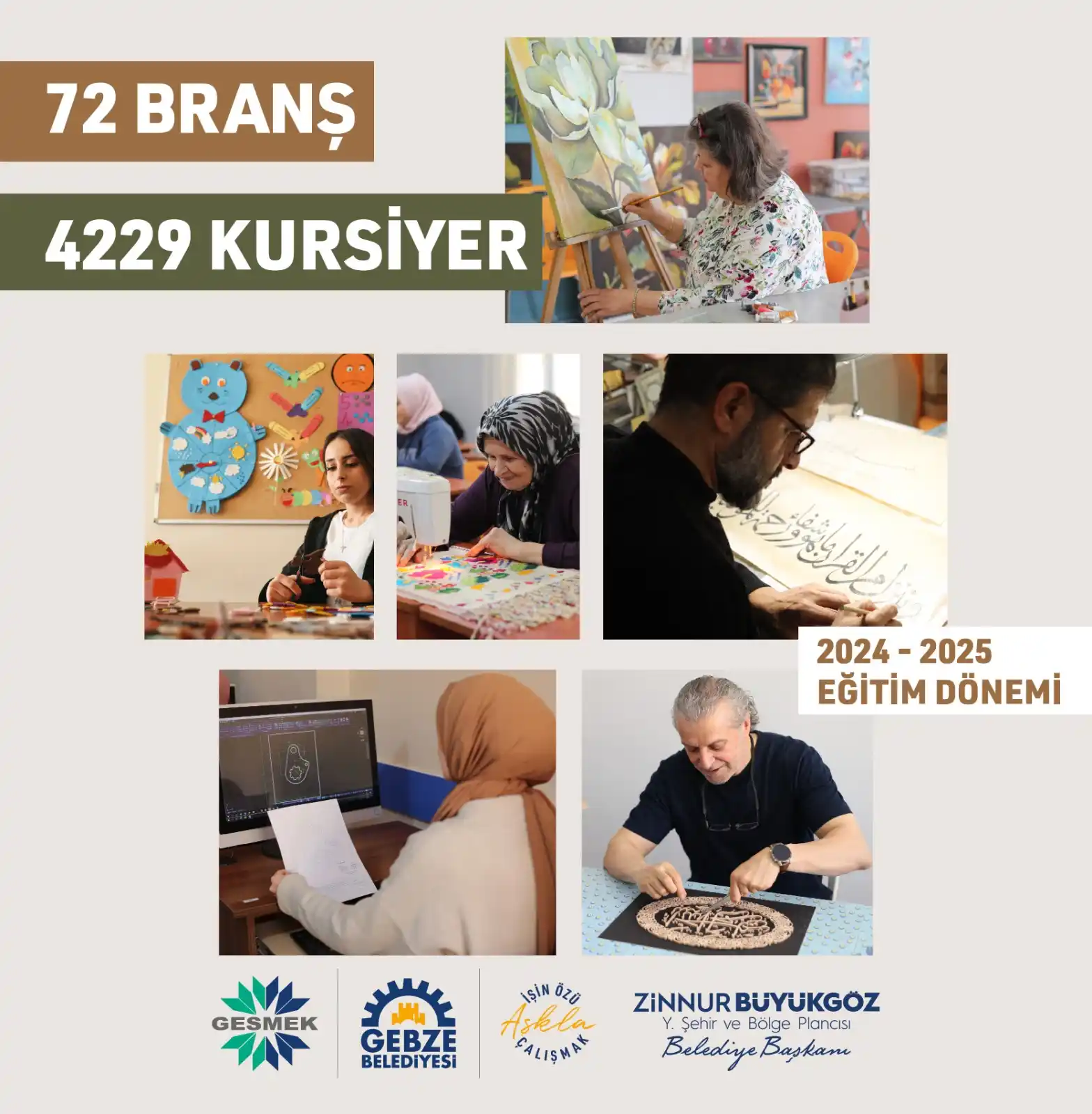 Image from Zinnur Büyükgöz: 2024 - 2025 Eğitim Dönemi'nde; ✅ 72 Branş ✅ 4229 Kursiyer <a class=...