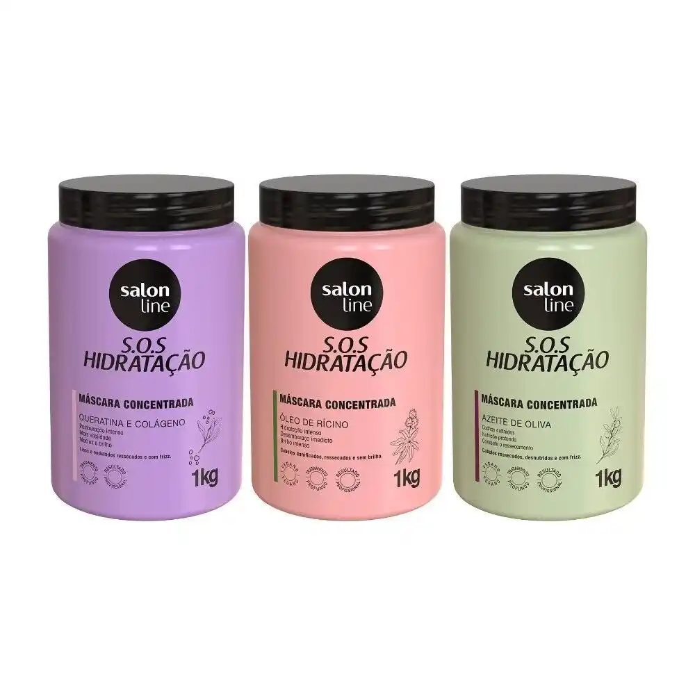 Image from miau promos. 💗🎀: *🛍️ 31% OFF!* Kit com 3 Máscaras SOS Hidratação: Ultra Cachos + Turb...