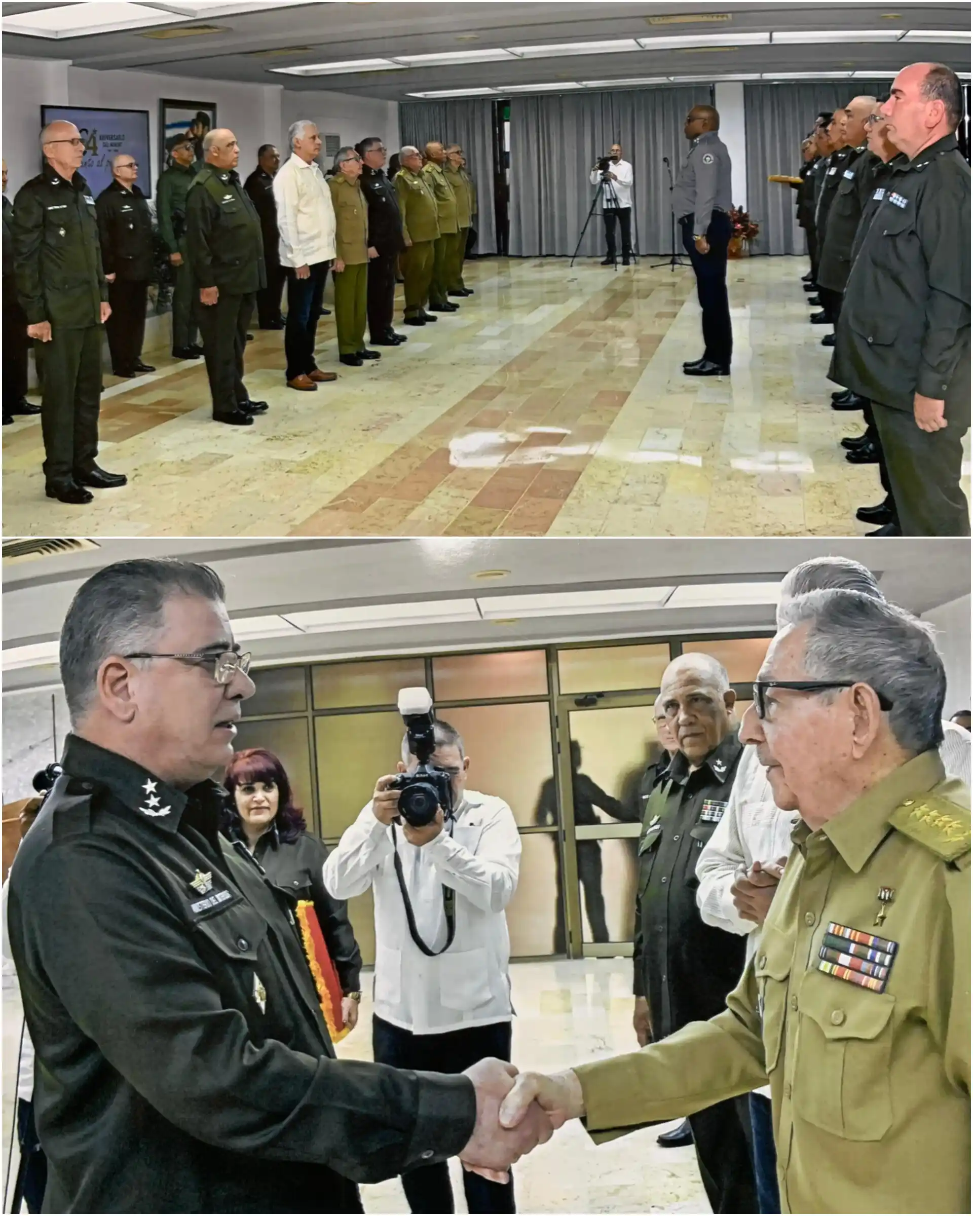 Image from Miguel Díaz-Canel Bermúdez: *Acompañé al General de Ejército, Raúl Castro Ruz, en el acto de ascen...