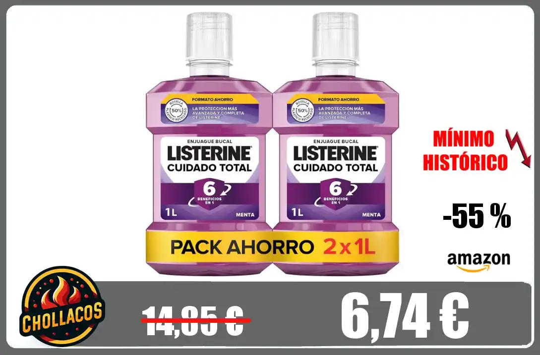 Image from Chollacos: ❌AGOTADO❌ 🔥 *MÁS BARATO LISTERINE 2 LITROS!* <a class="text-blue-500 ...