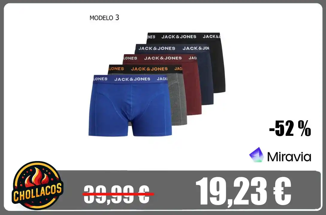 Image from Chollacos: 🔥 *BOXERS JACK&JONES* # 🔥 Jack & Jones Hombre Boxer Calzoncillos ...