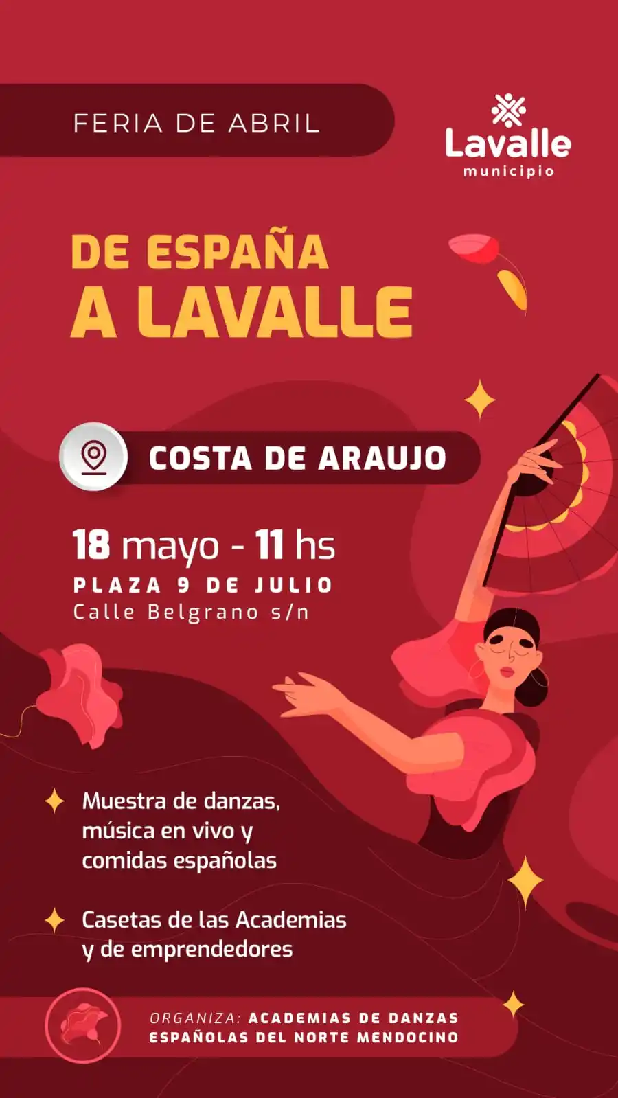 Image from Municipalidad de Lavalle: ¡Celebramos la Feria De Abril 2025! 🇪🇸 "De España a Lavalle" ➡️ Nue...