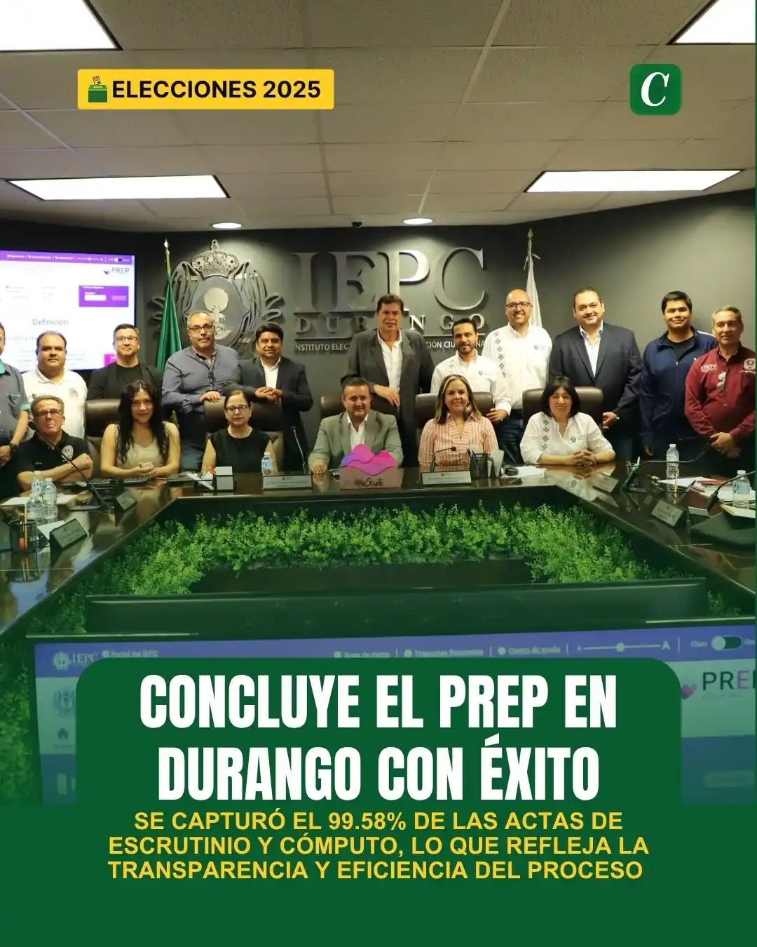 Image from Contexto de Durango : Concluye el PREP en Durango con éxito 📥 Se capturó el 99.58% de las ...