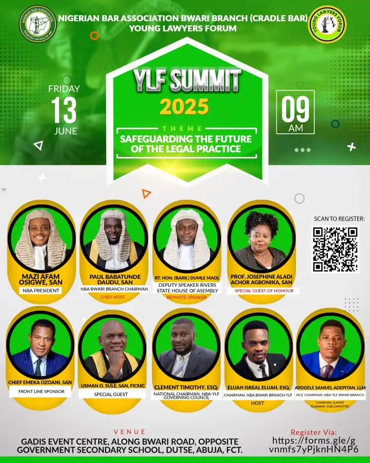 Image from Legallinkz.com: Date: Friday, 13th June 2025 Time: 9:00 AM Prompt Venue: Gadis Event C...