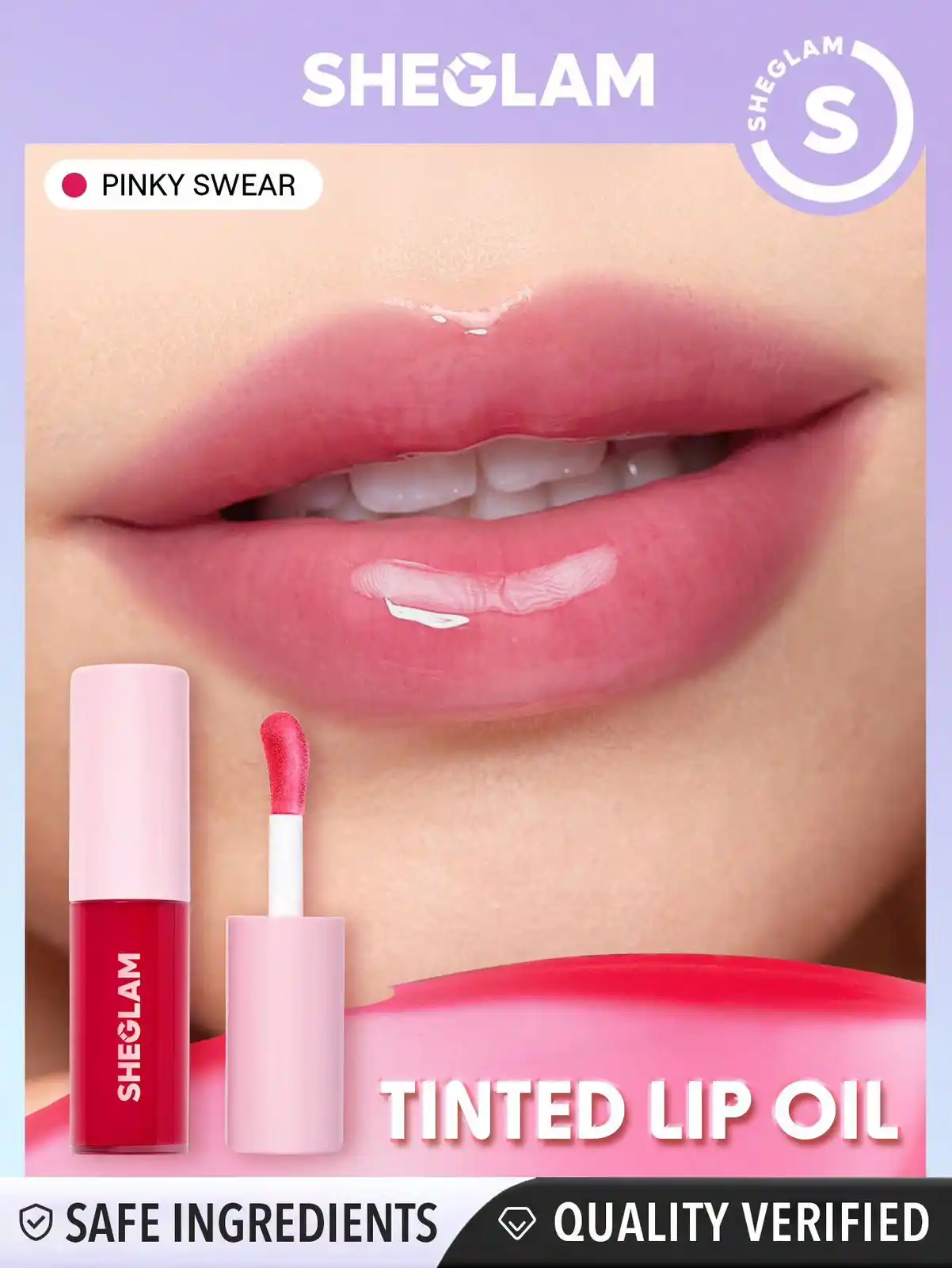 Image from miau promos. 💗🎀: *É BUG!! 🆘* *🛍️ 68% OFF!* SHEGLAM - Jelly Wow, Tinted Lip Oil, Pin...