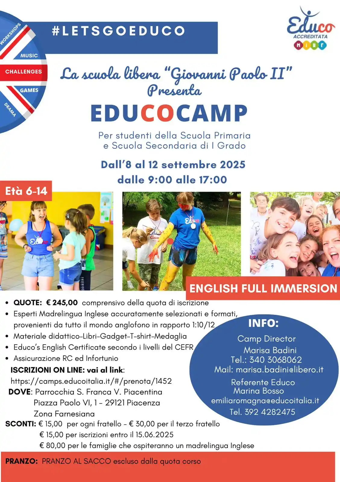 Image from Fattore Famiglia Piacenza: *🎉 EDUCOCAMP 2025 🎉* 🇬🇧 English Full Immersion per bambini e ragaz...