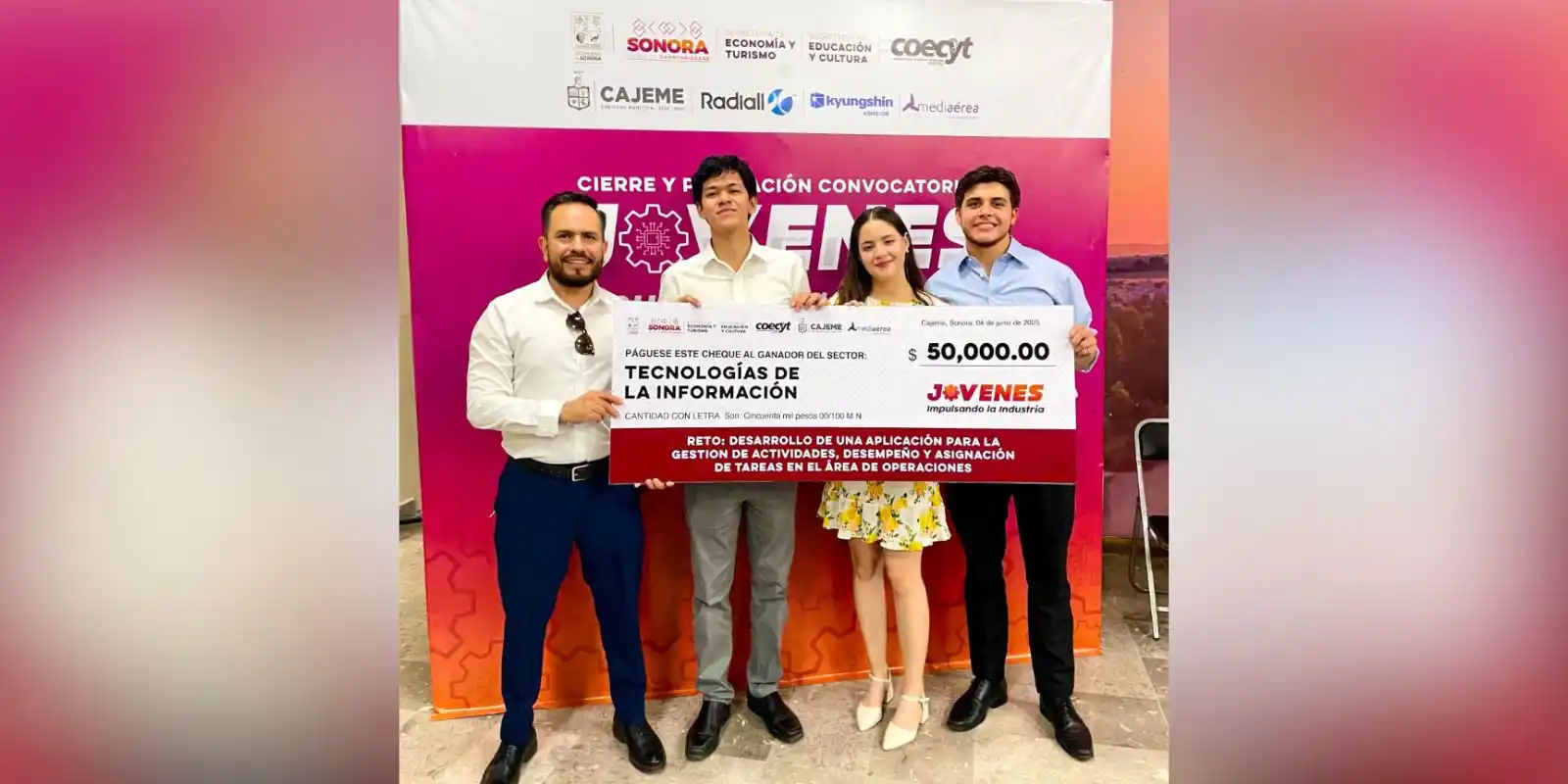 Image from RTN Medios : *Estudiantes del ITSON, obtuvieron el primer lugar en el programa “Jóv...