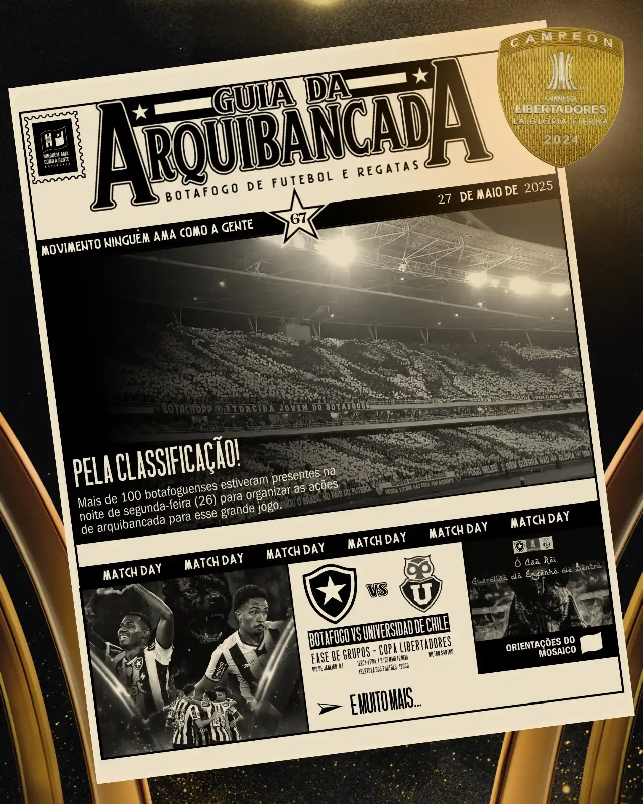 Image from Guia da Arquibancada | Botafogo: *GUIA DA ARQUIBANCADA BOTAFOGO X UNIVERSIDAD DE CHILE*  🗞 No Guia de ...