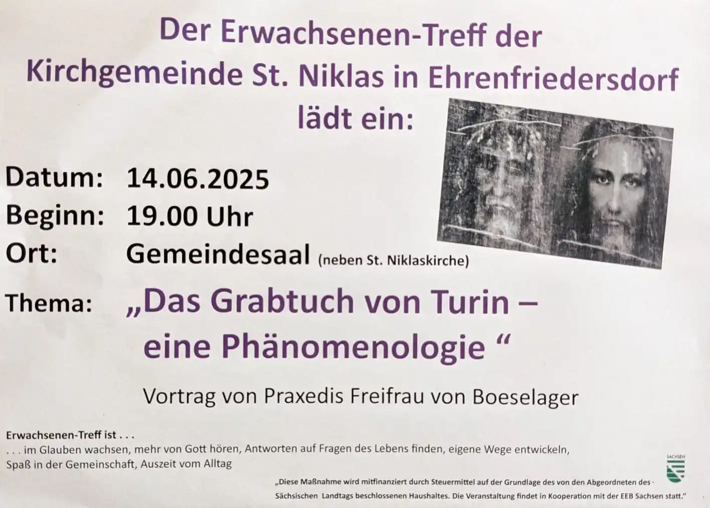 Image from Ehrenfriedersdorf : 🌟 *Herzliche Einladung zum Erwachsenen-Treff der Kirchgemeinde St. Ni...